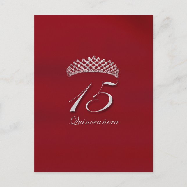Quinceañera zum 15. Geburtstag Postkarte (Vorderseite)