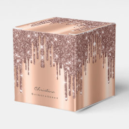 Quinceañeras Sweet 16. Bridal Rose Glitzer Geschenkschachtel