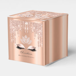 Quinceañeras Sweet 16. Bridal Rose Tropfen Glitzer Geschenkschachtel