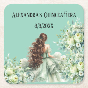 Quinceñera, 15. Geburtstagsfeier Rechteckiger Pappuntersetzer