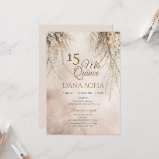 Quincenera-Einladung auf Spanisch Boho Einladung