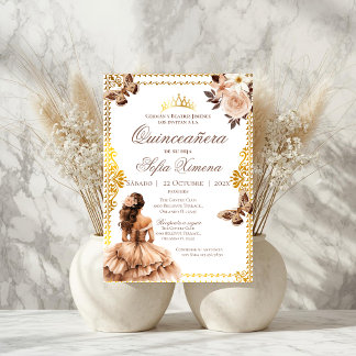 Quincenera-Einladung auf Spanisch Boho Einladung