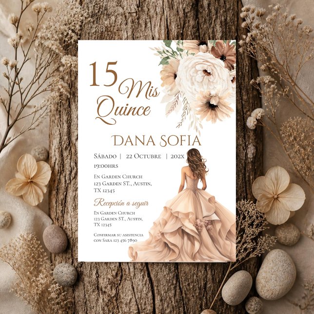 Quincenera-Einladung auf Spanisch Boho Einladung (Von Creator hochgeladen)