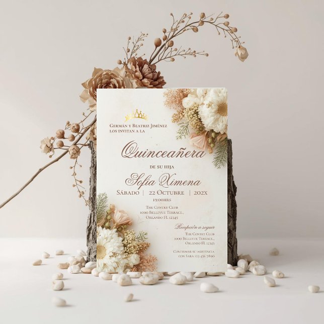 Quincenera-Einladung auf Spanisch Boho Einladung (Von Creator hochgeladen)