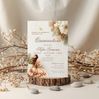 Quincenera-Einladung auf Spanisch Boho Einladung