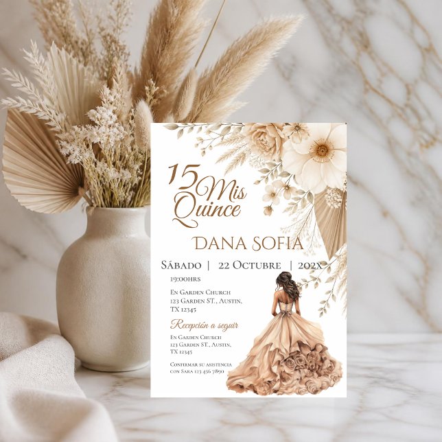 Quincenera-Einladung auf Spanisch Boho Einladung (Von Creator hochgeladen)
