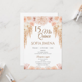 Quincenera Einladung in Spanisch Boho