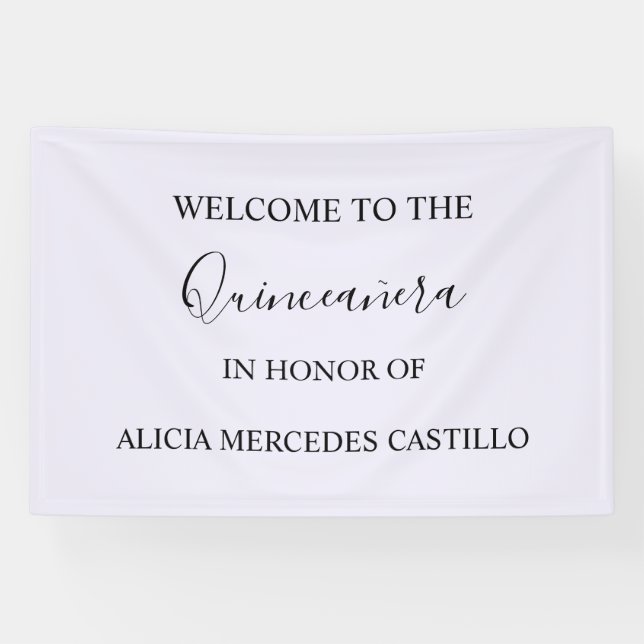 QUINCENIERA BIRTHDAY BANNER (Horizontal)
