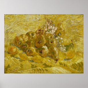 Quinces Lemons Birnen Trauben von Van Gogh Poster