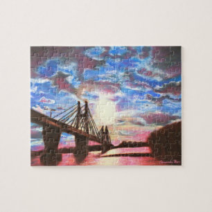 Quincy Bridge Sunset Puzzle