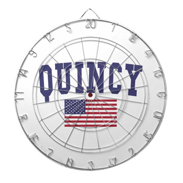 Quincy IL US-Flagge Dartscheibe (vorne)