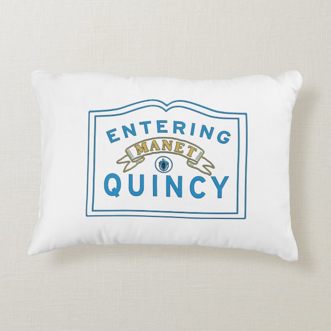 Quincy MA Motto Accent Pillow Dekokissen (Rückseite)
