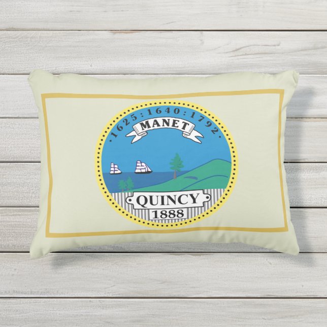 Quincy MA Outdoor Pillow Kissen Für Draußen (Vorderseite)