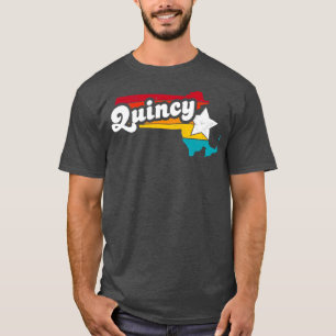 Quincy Massachusetts Vintag gequältes Souvenir T-Shirt