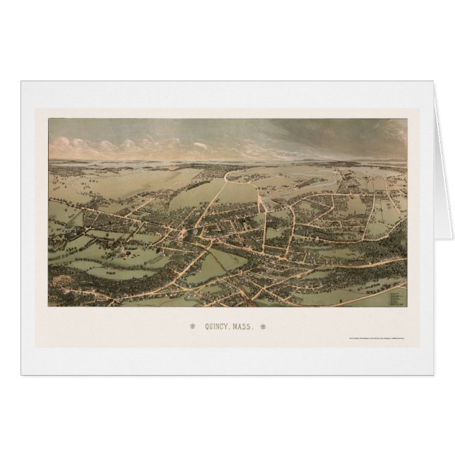 Quincy, panoramische Karte MAs - 1877 (Vorderseite (Horizontal))