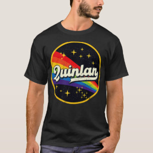 Quinlan Rainbow in Space Vintag GrungeStyle T-Shirt