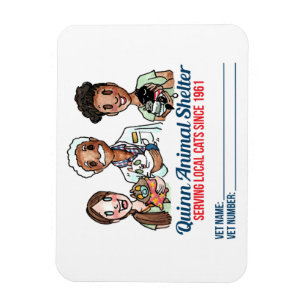 Quinn Animal Shelter vet info-Magnet Magnet