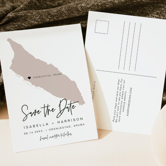 QUINN Aruba Karte Save the Date *Bewegliches Herz! (Von Creator hochgeladen)