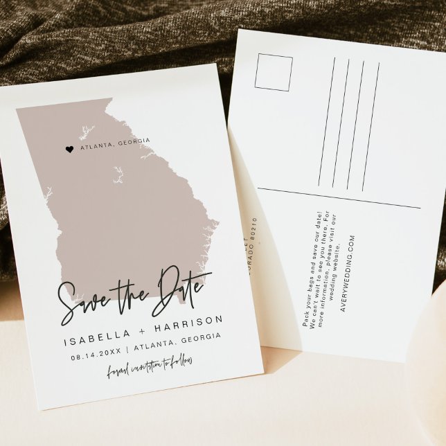 QUINN - Georgia Karte Save the Date Bewegliches He (Von Creator hochgeladen)