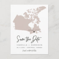 QUINN - Kanada Karte Save the Date (bewegliches He