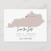 QUINN - Kentucky Karte Save the Date Bewegliches H