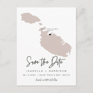 QUINN - Malta Karte Save the Date (bewegliches Her