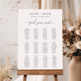 Quinn Modernes Minimal 12 Tisch Plakat