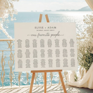 Quinn Modernes Minimal 24 Tisch Plakat