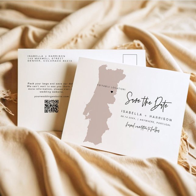 QUINN Portugal Karte Save the Date (bewegliches He (Von Creator hochgeladen)