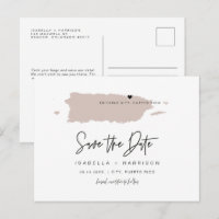 QUINN Puerto Rico Karte Save the Date Bewegliches