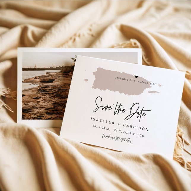 QUINN Puerto Rico Rosa Karte Save the Date (Von Creator hochgeladen)