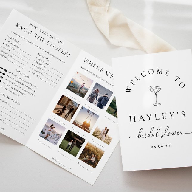Quinn Script Brautparty-Spielheft Flyer (Von Creator hochgeladen)