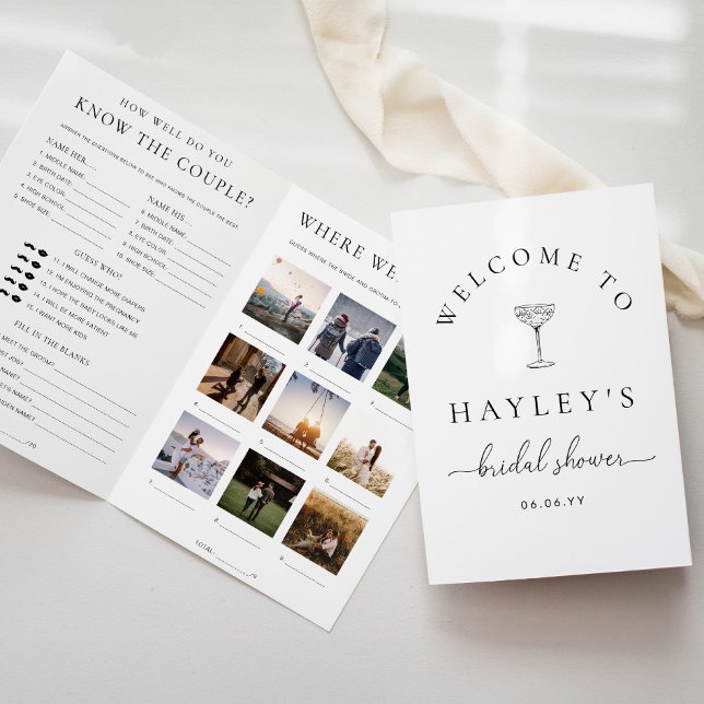 Quinn Script Bridal Shower Game and Menu Booklet (Von Creator hochgeladen)