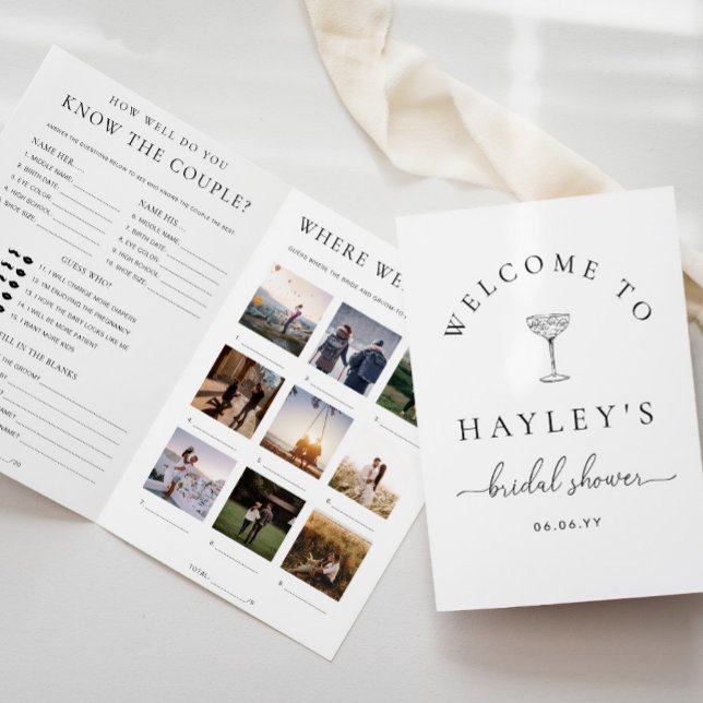 Quinn Script Bridal Shower Game Booklet Einladung (Von Creator hochgeladen)