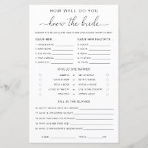 Quinn Script wie gut kennen Sie das Bride-Spiel