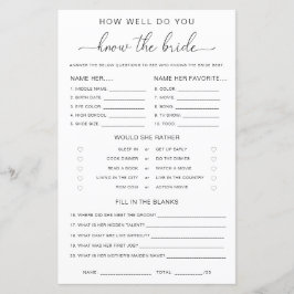 Quinn Script wie gut kennen Sie das Bride-Spiel