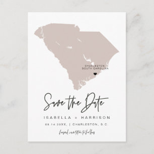 QUINN - South Carolina Karte Save the Date EDITABL