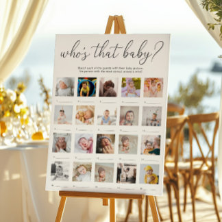 Quinn Who's That Baby 20 Photo Game Poster