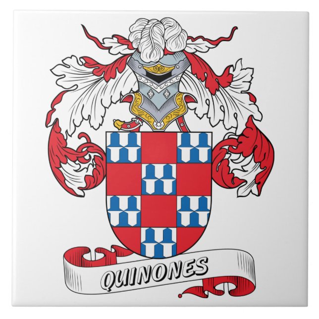 Quinon-Familienwappen Fliese (Vorderseite)