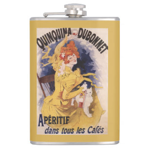 Quinquina Dubonnet Aperitif-förderndes Plakat Flachmann