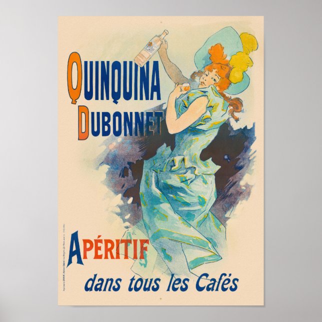 Quinquina Dubonnet Apéritif Vintage Poster 1895 (Vorne)