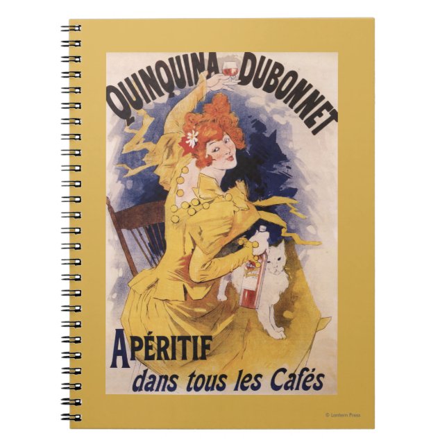 Quinquina Dubonnet Aperitif Werbeplakat Notizblock (Vorderseite)