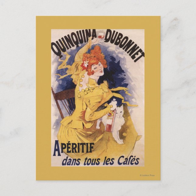Quinquinquina Dubonnet Aperitif Promotional Poster Postkarte (Vorderseite)