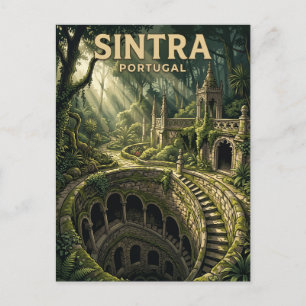Quinta da Regaleira, Sintra, Portugal Postkarte