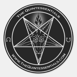 Quintessentials "Baphomet" Aufkleber! Runder Aufkleber