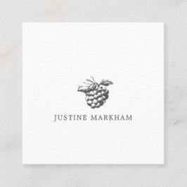 Quintessenzielle Berry Business Card Quadratische Visitenkarte