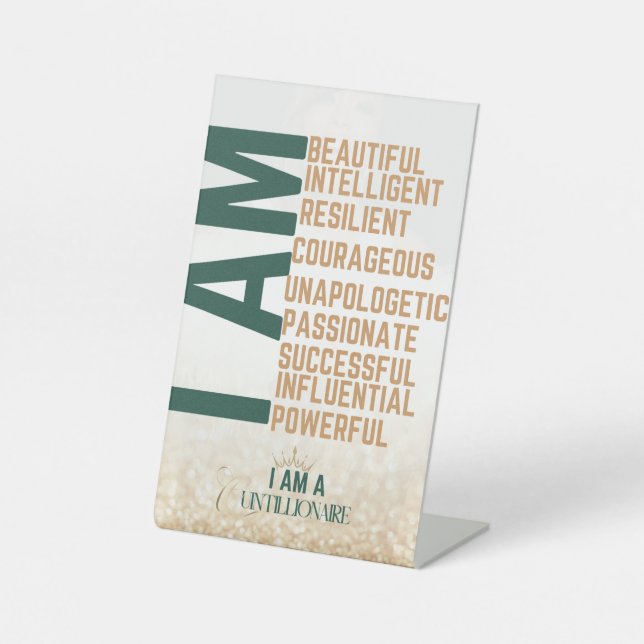 Quintillionaire Pedestal-Zeichen Sockelschild (Vorderseite)