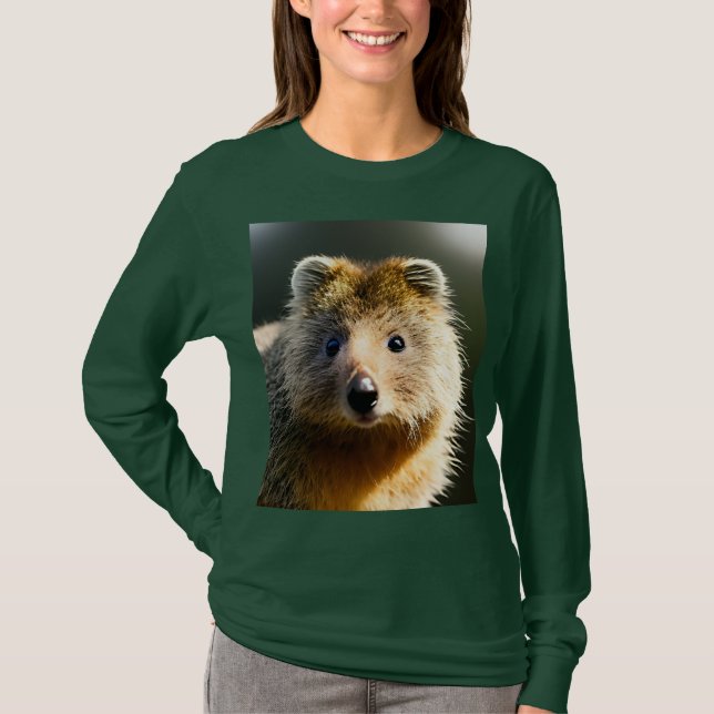 Quintin The Ginger Quokka, Long Sleeve Tshirt (Vorderseite)
