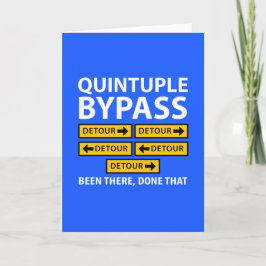 Quintuple Bypass Operation Detour Signs Funny Funn Karte