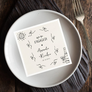 Quirkische französische Vintag Whimsy Bows-Party Serviette